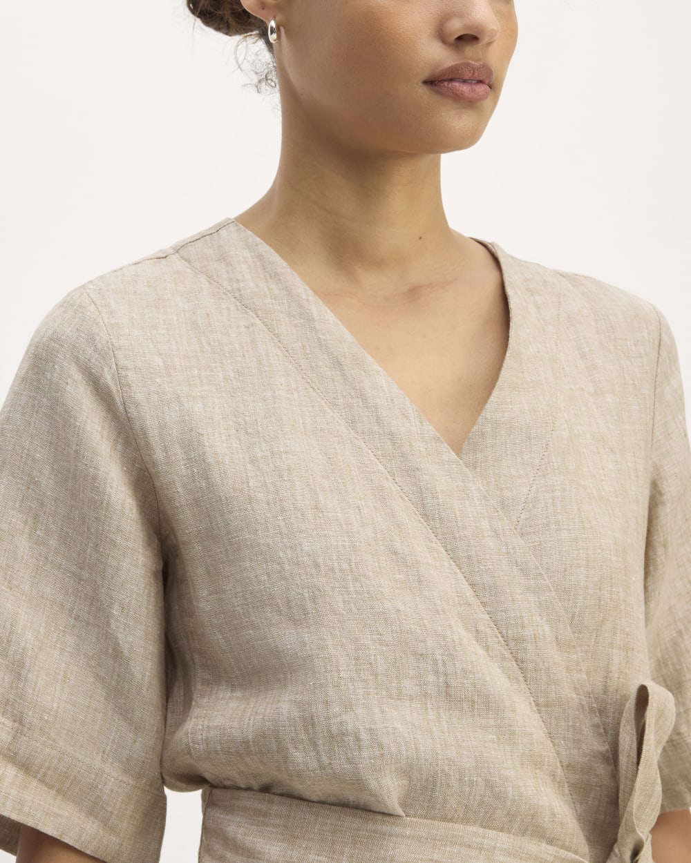 The Wrap Dress in Linen | Cornstalk Chambray