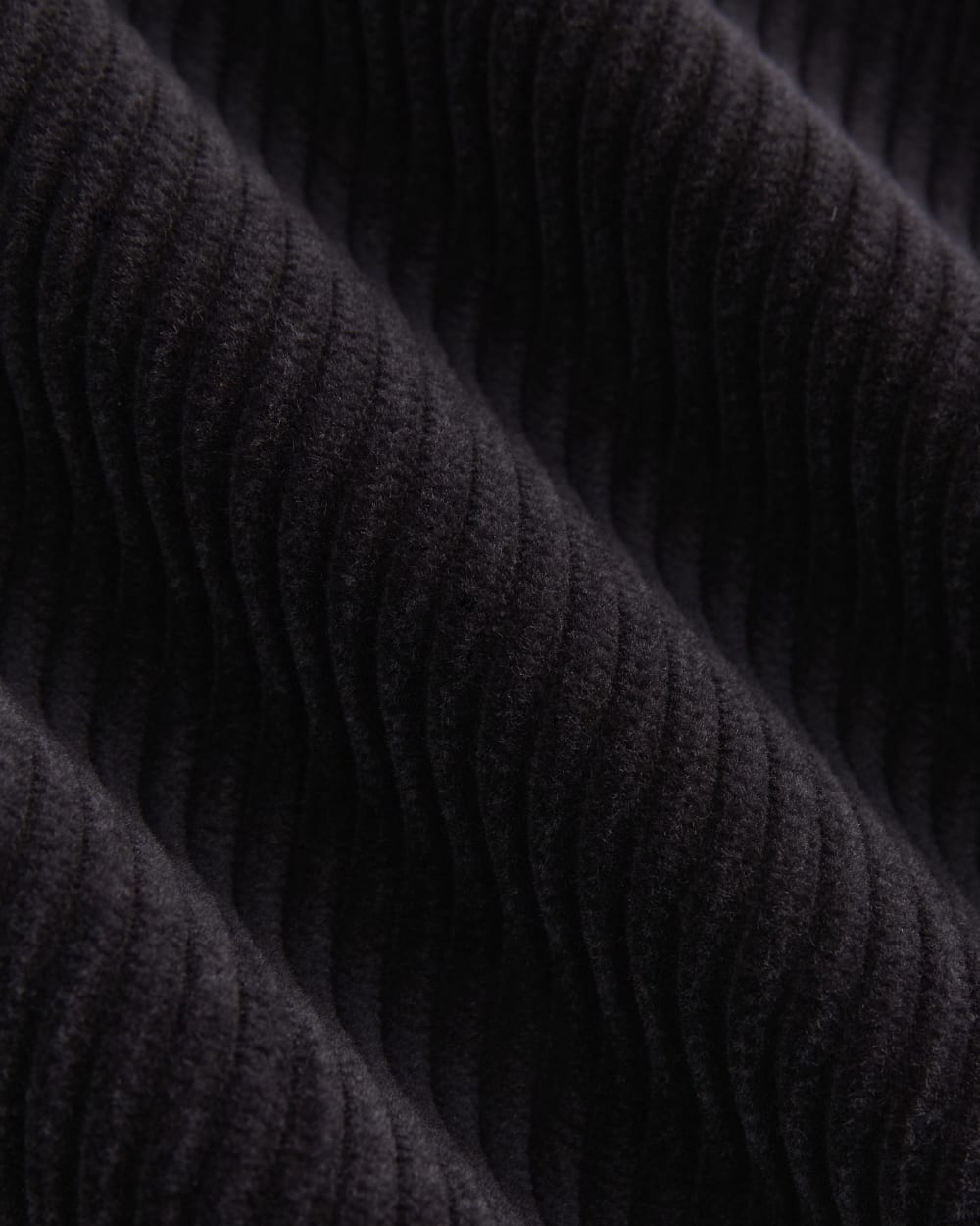 Corduroy Wide-Leg Trouser | Black