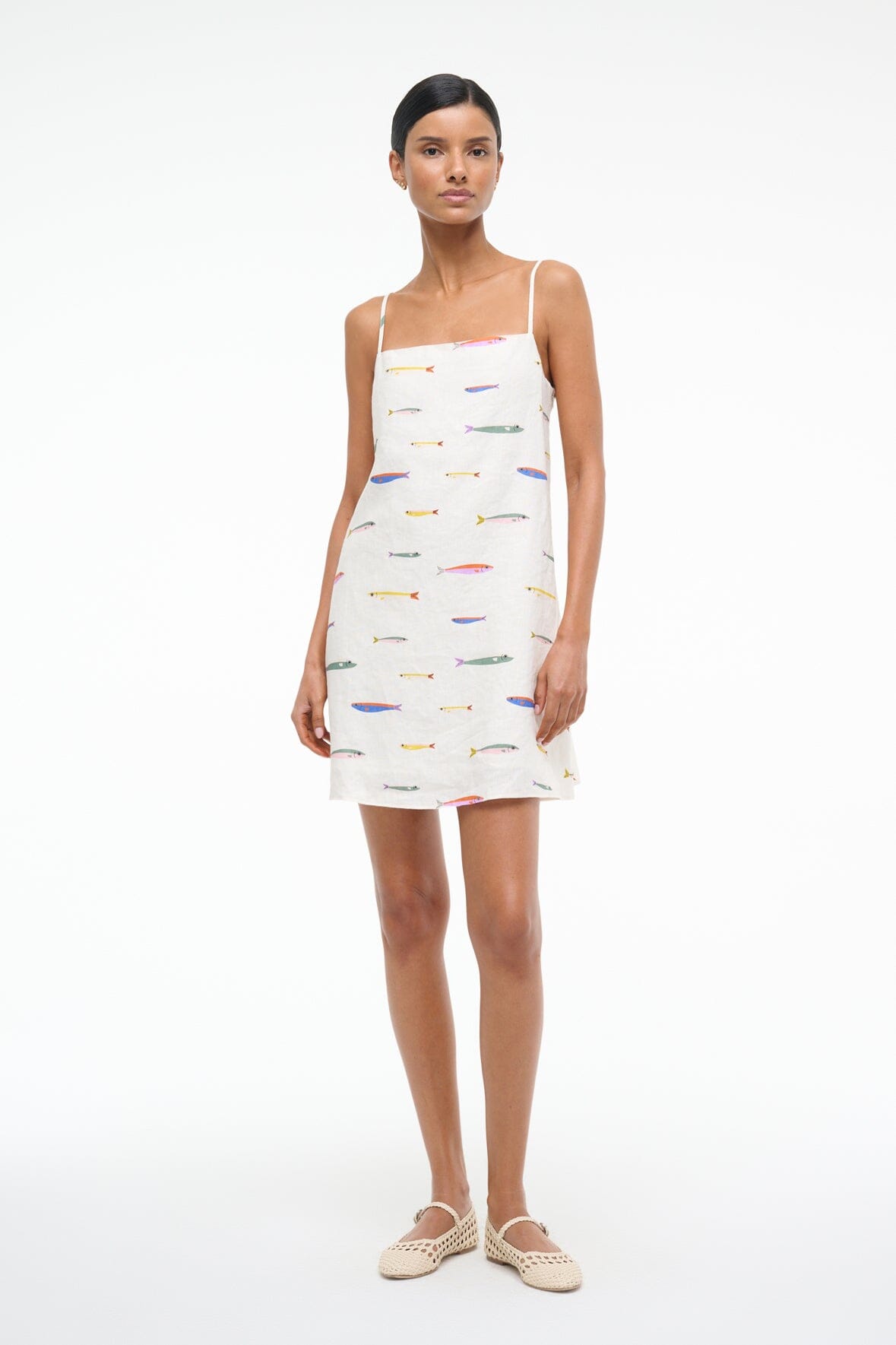 LAURA LINEN MINI DRESS | POP SARDINES IVORY