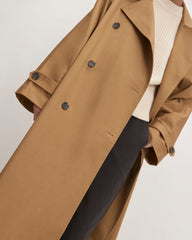 The Cotton Long Trench Coat | Toasted Coconut
