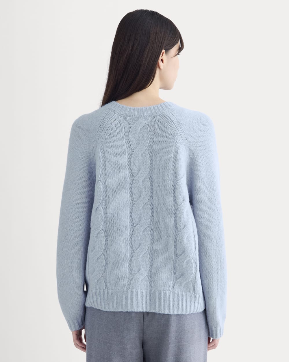 Cloud Cable V-Neck Sweater | Forever Blue