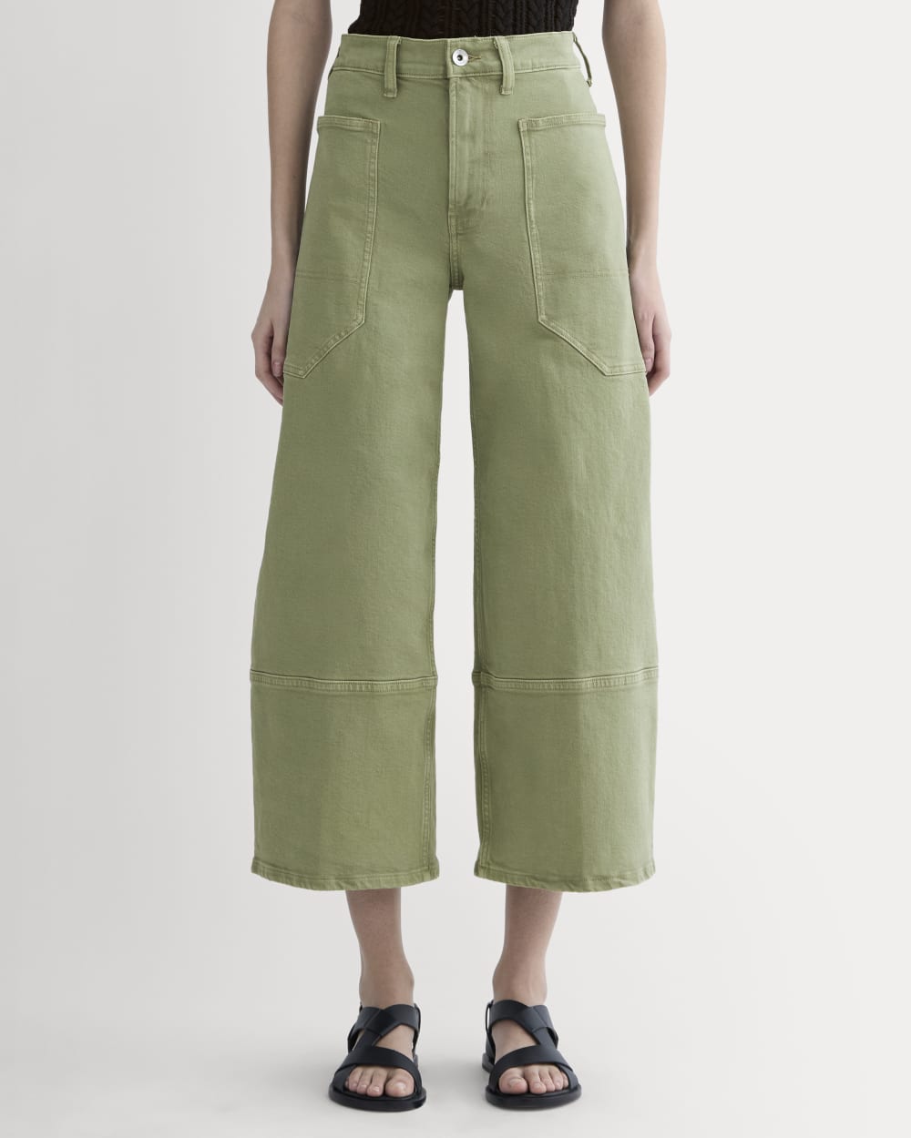 The Way-High® Gardener Cropped Jean | Oil Green