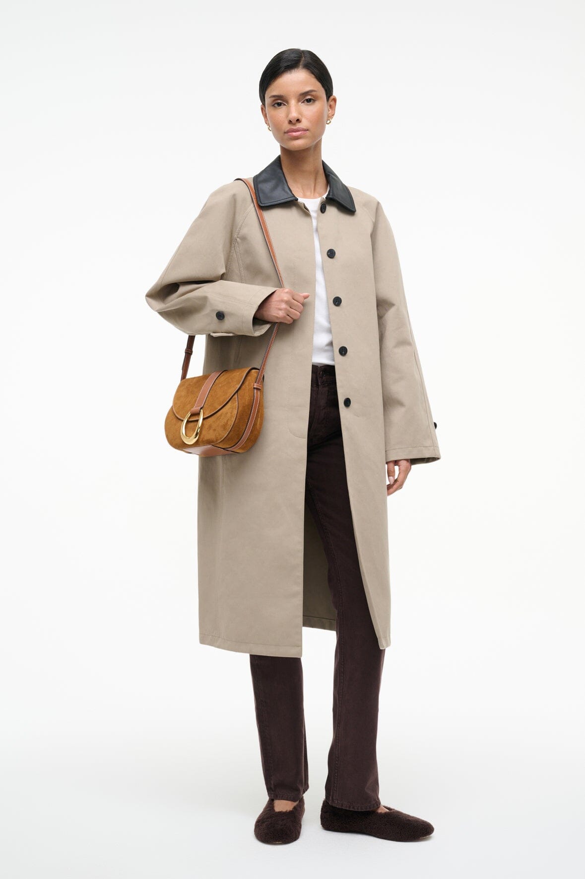 Bella Saddle Bag | Tan Suede