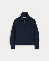 The Half-Zip in Everyday Cotton | Navy