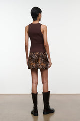 CREST SKIRT | FAWN HAIRCALF