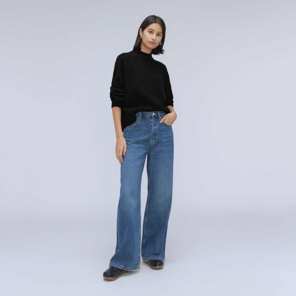 The Cashmere Ribbed Turtleneck | Black