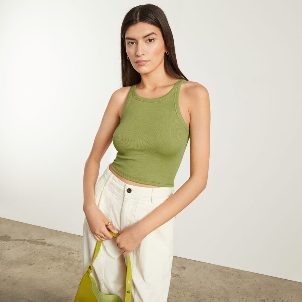 The Pima Micro-Rib Short Tank | Pepper