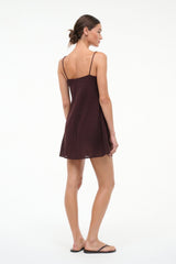 LAURA MINI COVERUP DRESS | DARK CHOCOLATE