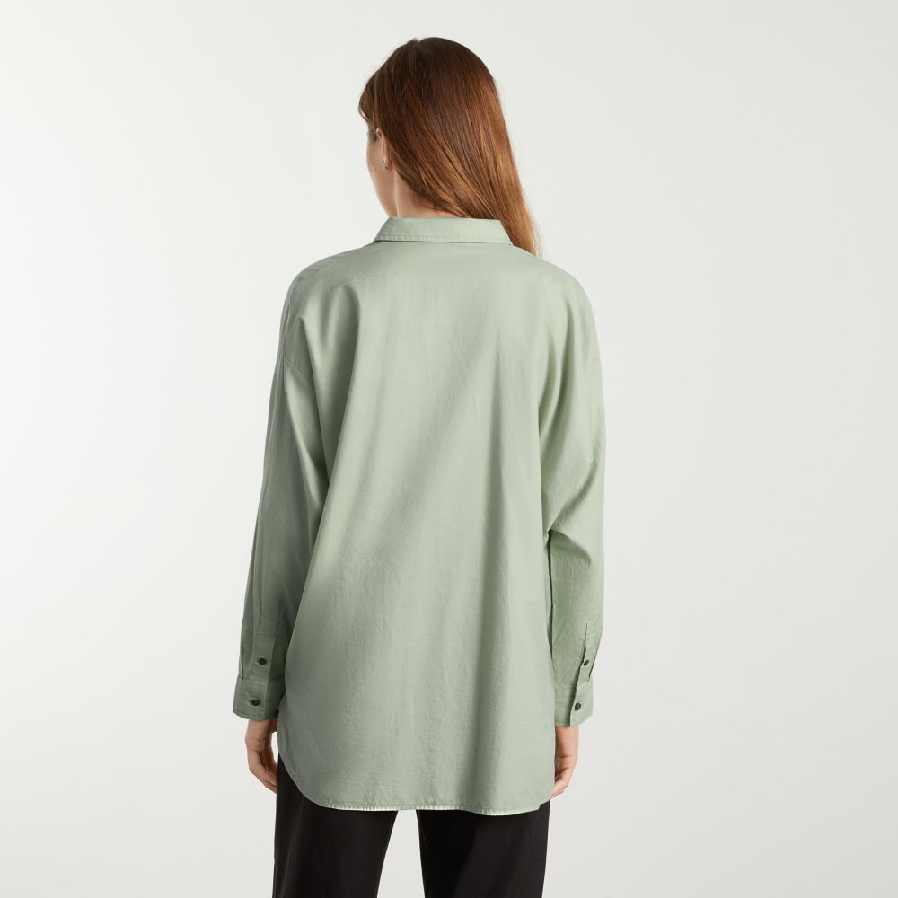 The Oversized Silky Cotton Shirt | Laurel