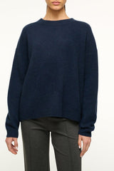 Serrano Cashmere Relaxed Crew | Navy