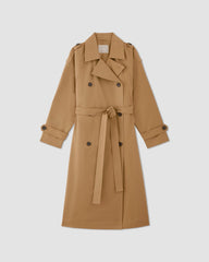 The Cotton Long Trench Coat | Toasted Coconut