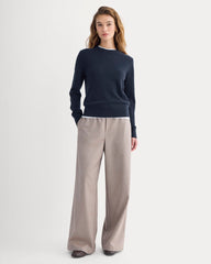 Cashmere Slim Crew Sweater | Navy