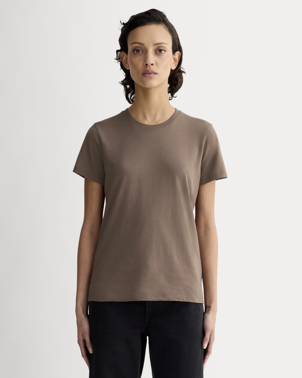 The Slim Crew in Essential Cotton | Clay
