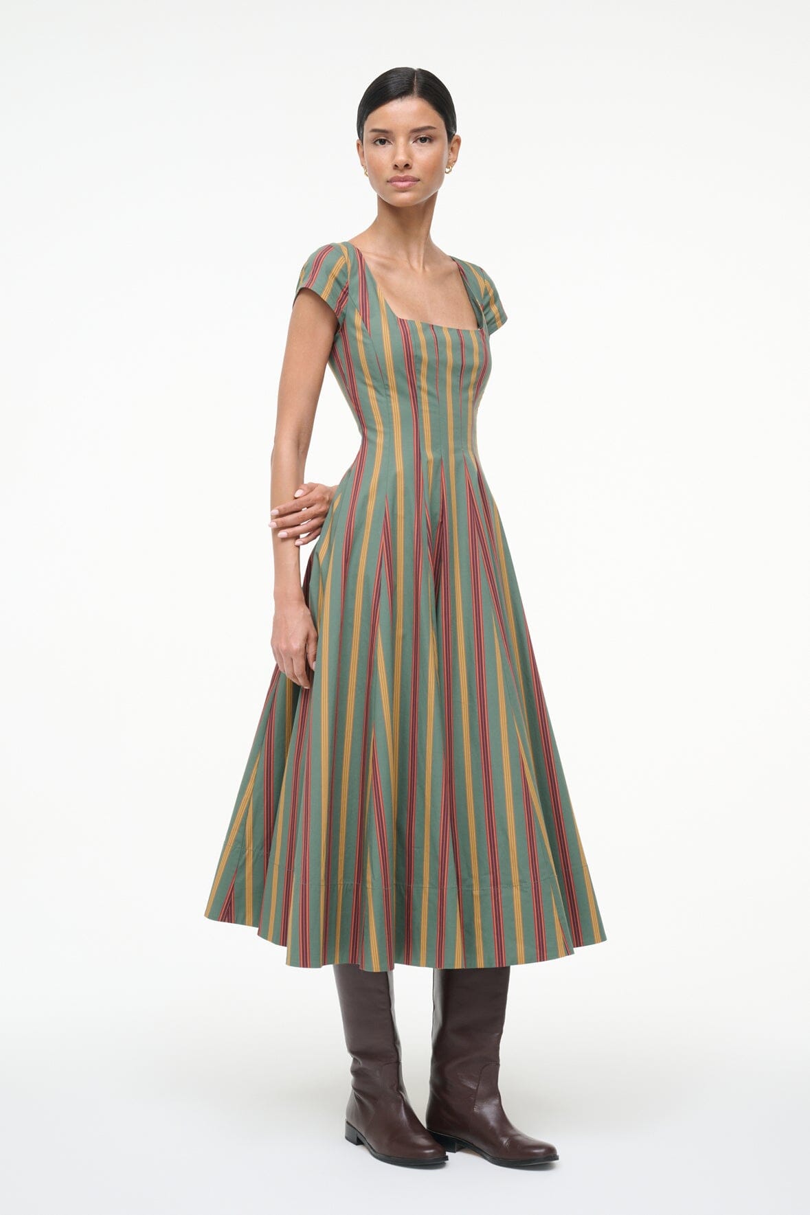 SHORT SLEEVE WELLS DRESS | TRAILBLAZER STRIPE