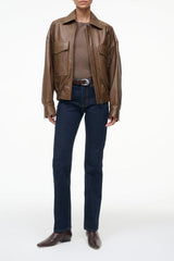 Eugene Leather Jacket | Truffle