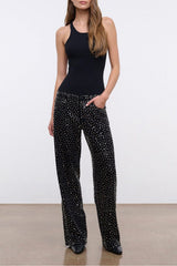 Gus Studded Relaxed Jean | Black