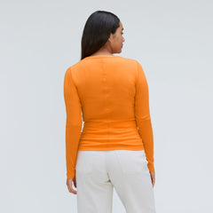 The Luxe Rib Henley | Turmeric