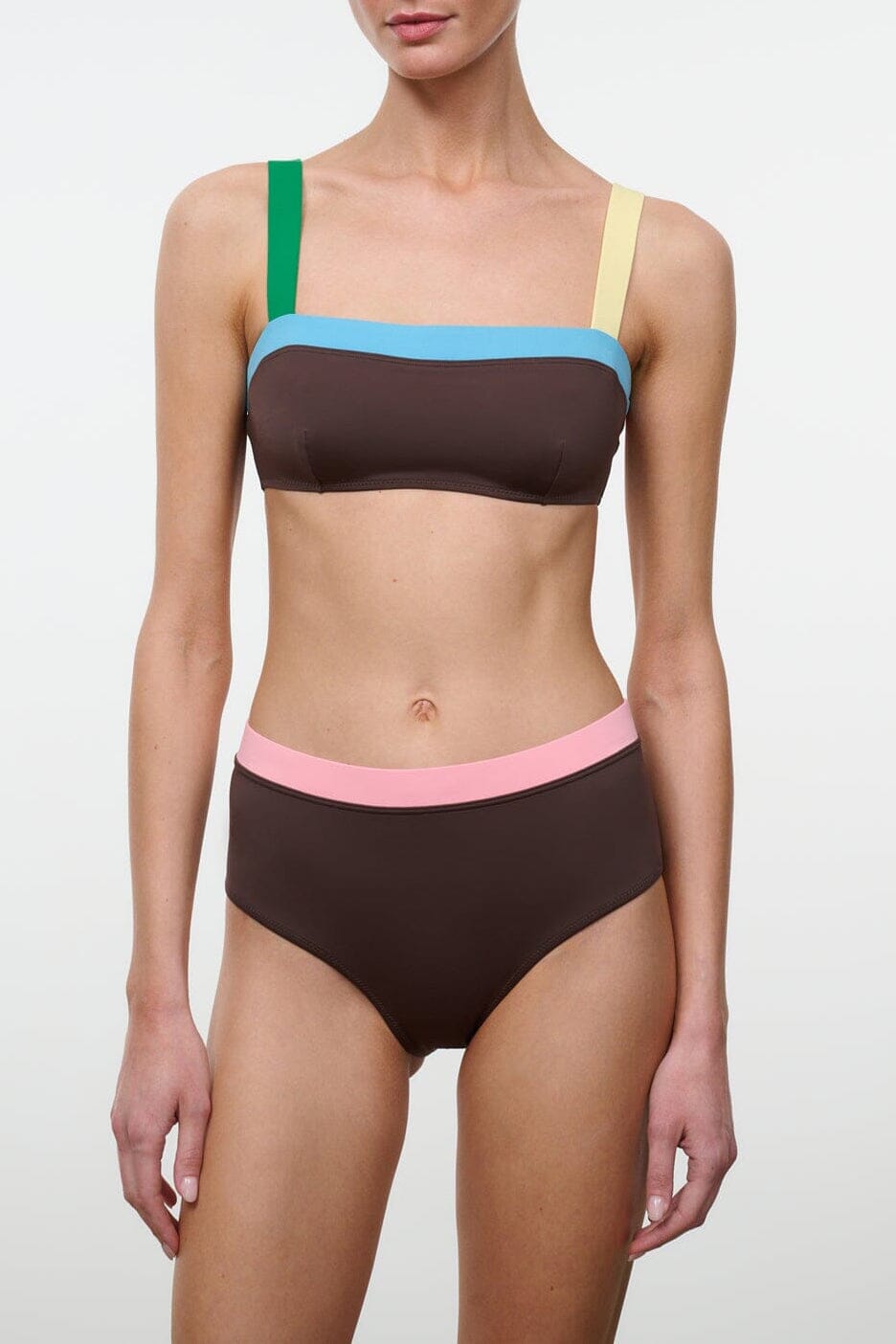 Devon High Rise Bikini Bottom | Dark Chocolate Multi