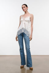 Lina Silk Top | Ivory