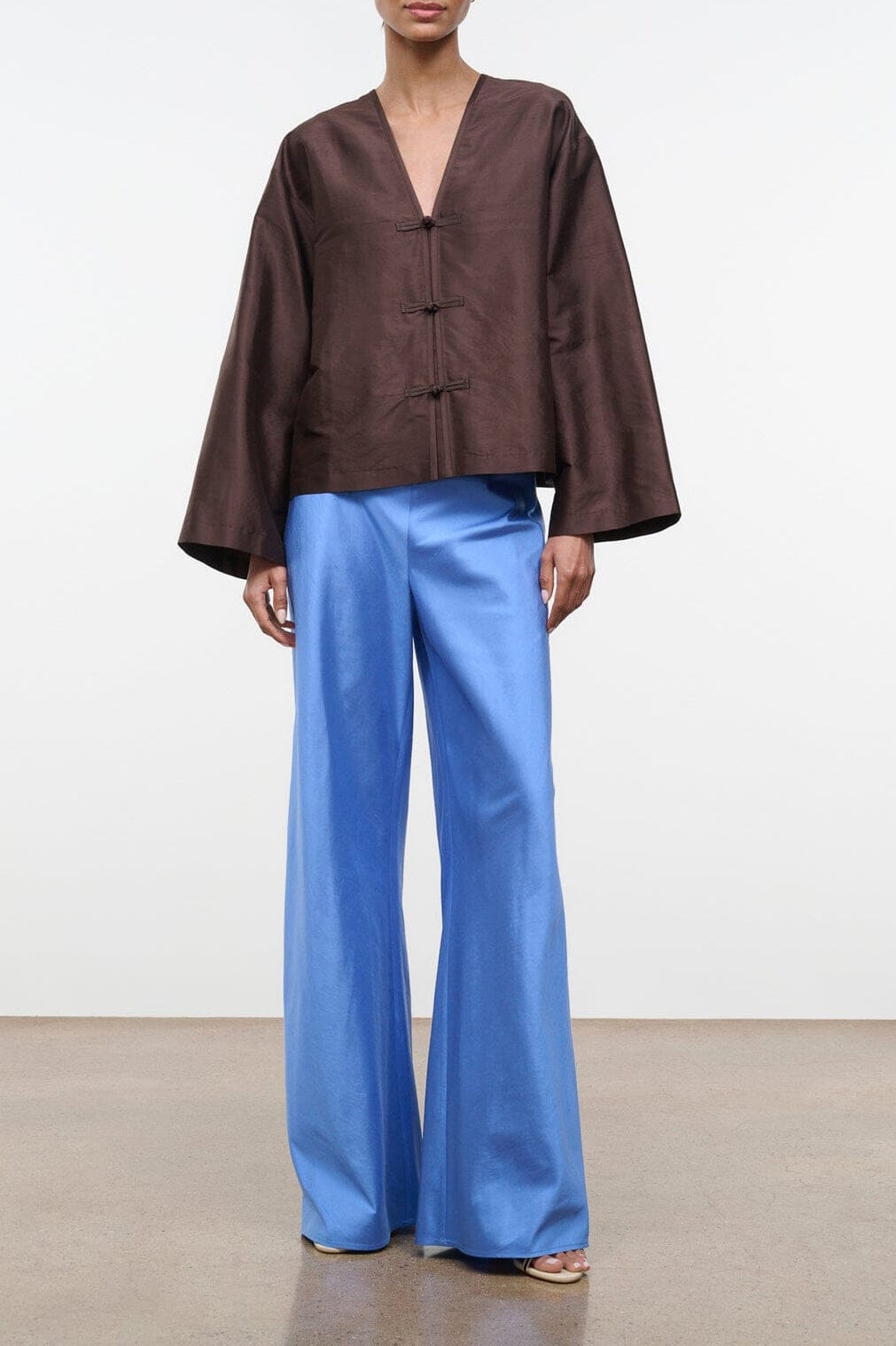 Stroll Silk Dupioni Pant | Coast