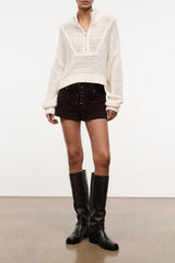 Cropped Hampton Sweater | Ivory