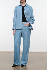 Josette Suede Shirt | Sky