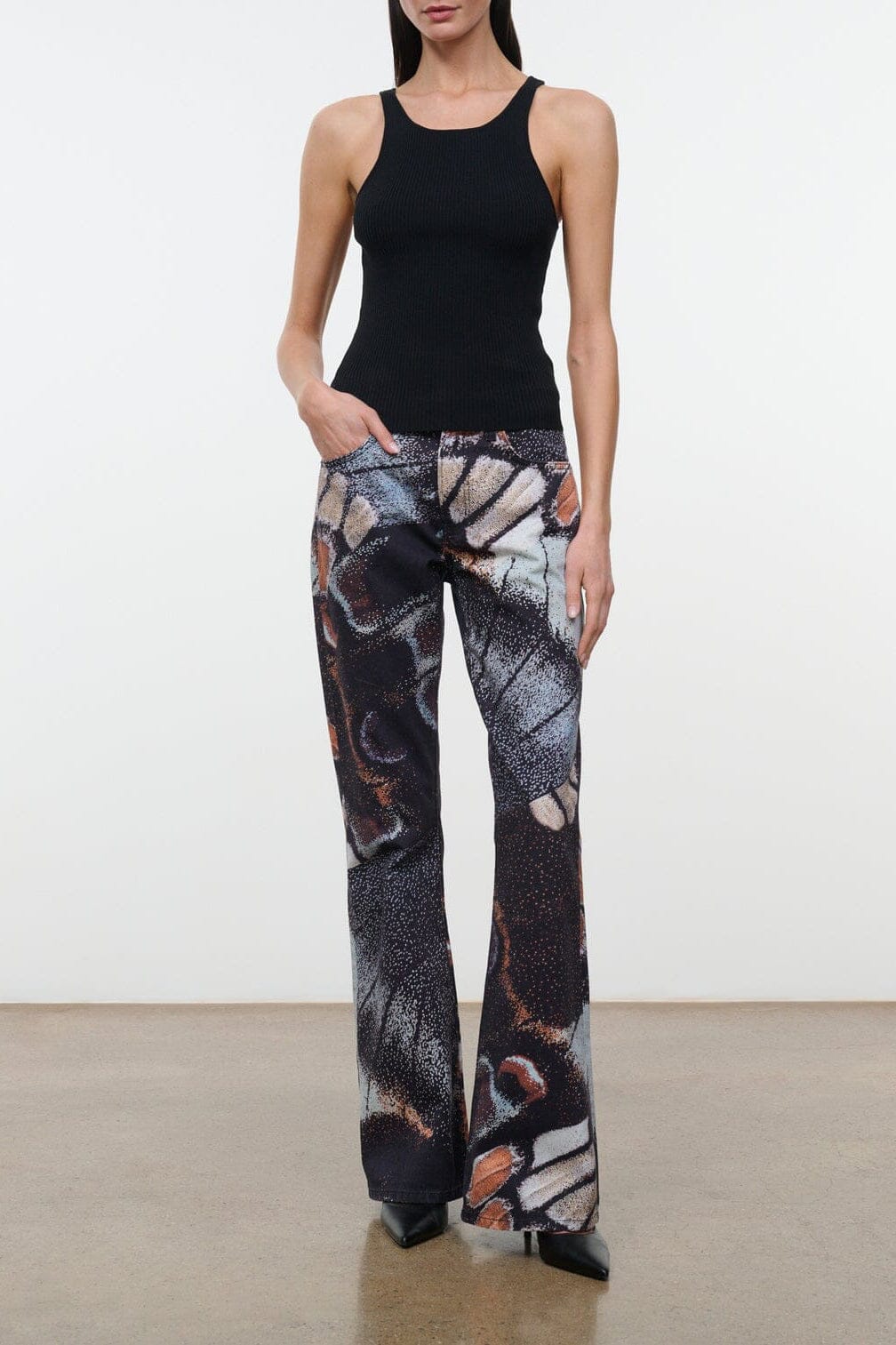 Franky Flare Jean | Butterfly Sky