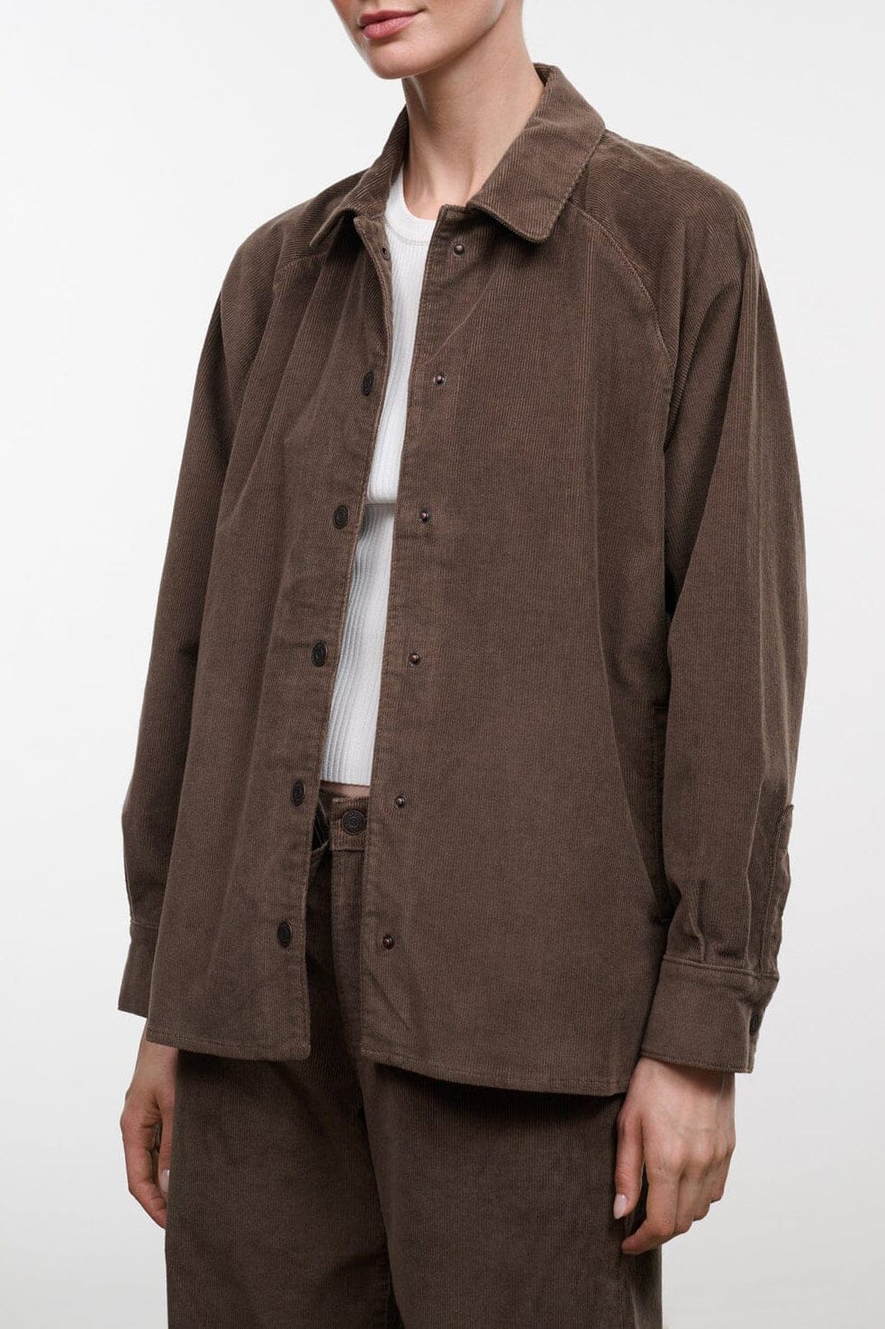 Myles Shirt Jacket | Oyster Corduroy