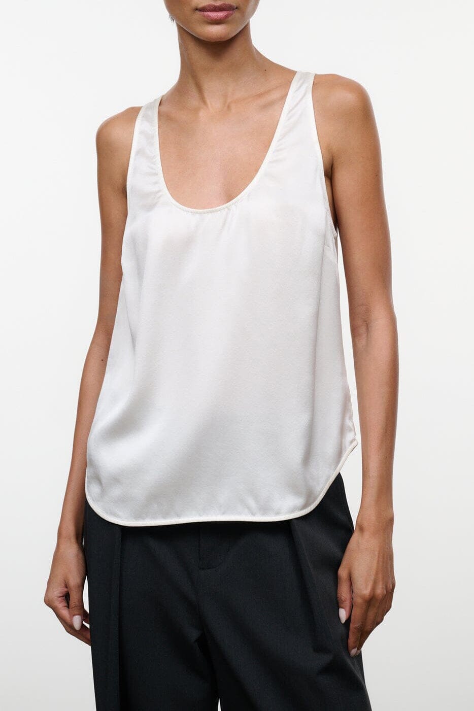 Yves Silk Tank | Ivory