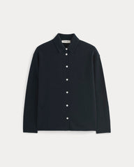 Cashmere Button-Up Shirt | Navy