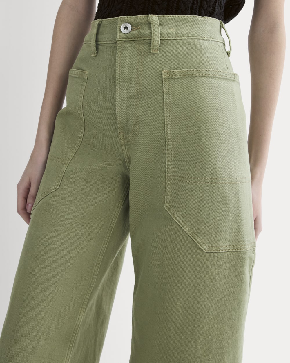 The Way-High® Gardener Cropped Jean | Oil Green