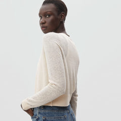 The Featherweight Alpaca Cardigan | Heathered Bone