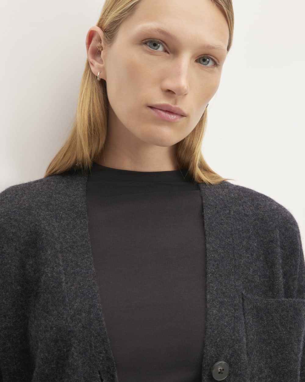 The Cozy-Stretch Relaxed Cardigan | Charcoal