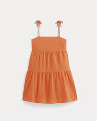 The Gauze Mini Tiered Dress | Soft Orange
