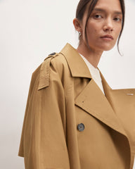 The Cotton Long Trench Coat | Toasted Coconut