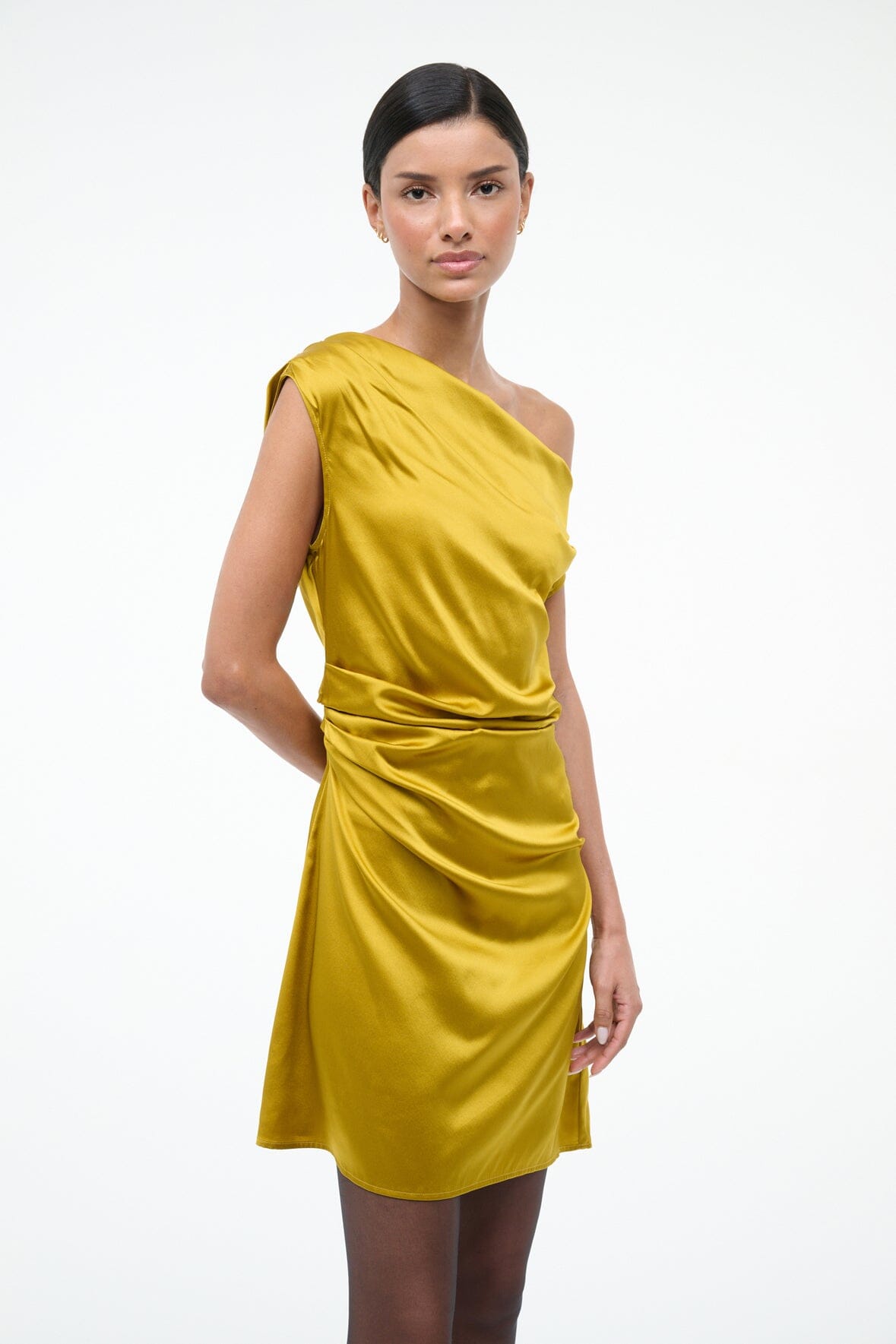 MINI PHARE SILK DRESS | TURMERIC