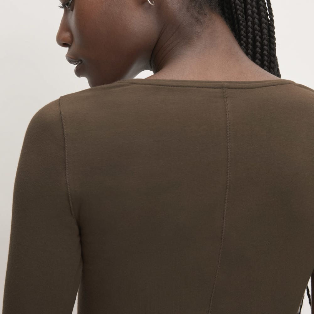 The Supima® Form Ballet Neck Tee | Cocoa