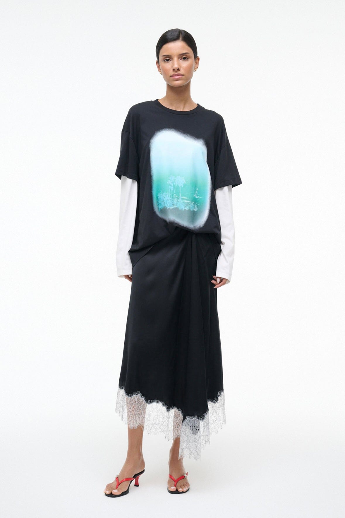 SONOMA SILK SKIRT | BLACK
