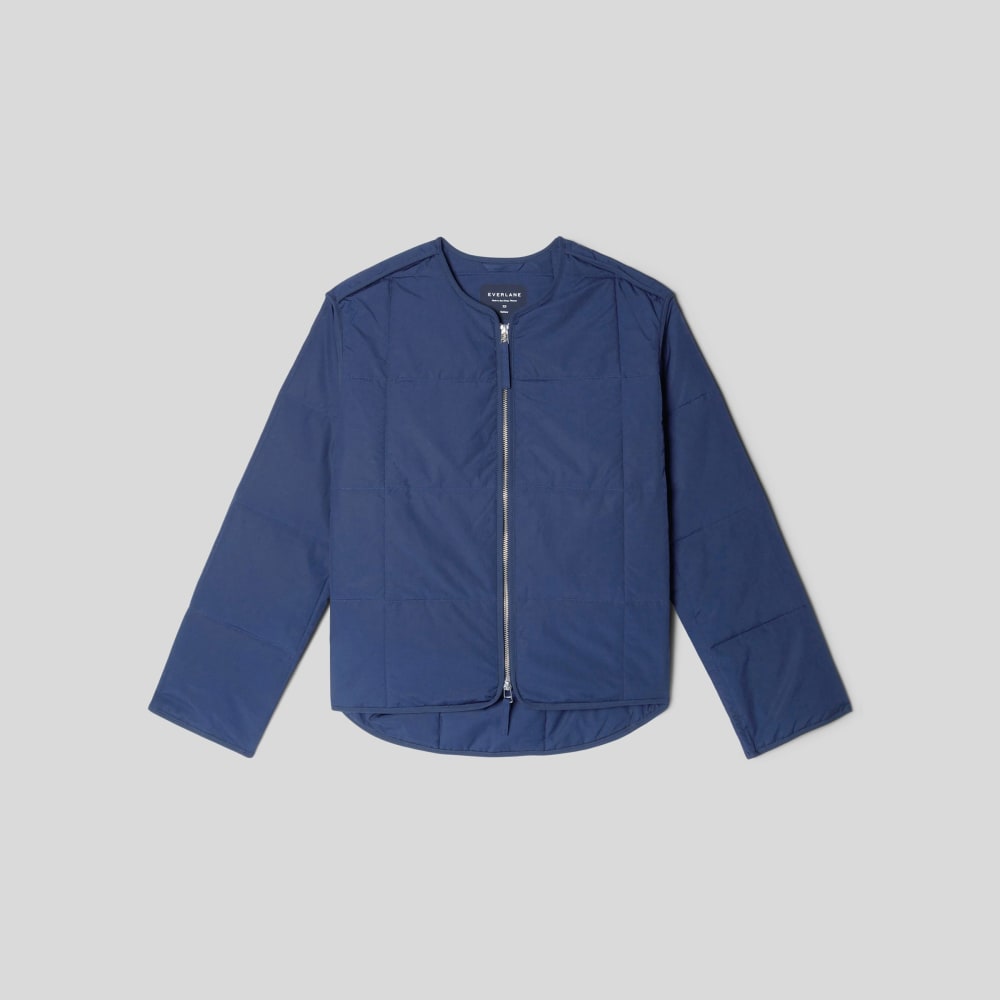 The Quilted Cotton Liner | Navy