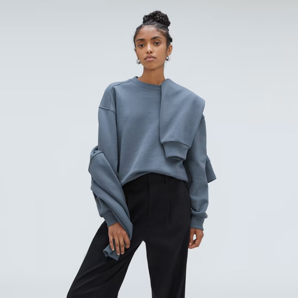 The Track Oversized Crew | Faded Blue