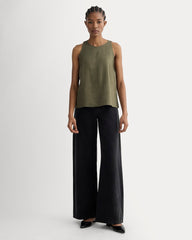 The Linen High-Neck Tank | Kalamata