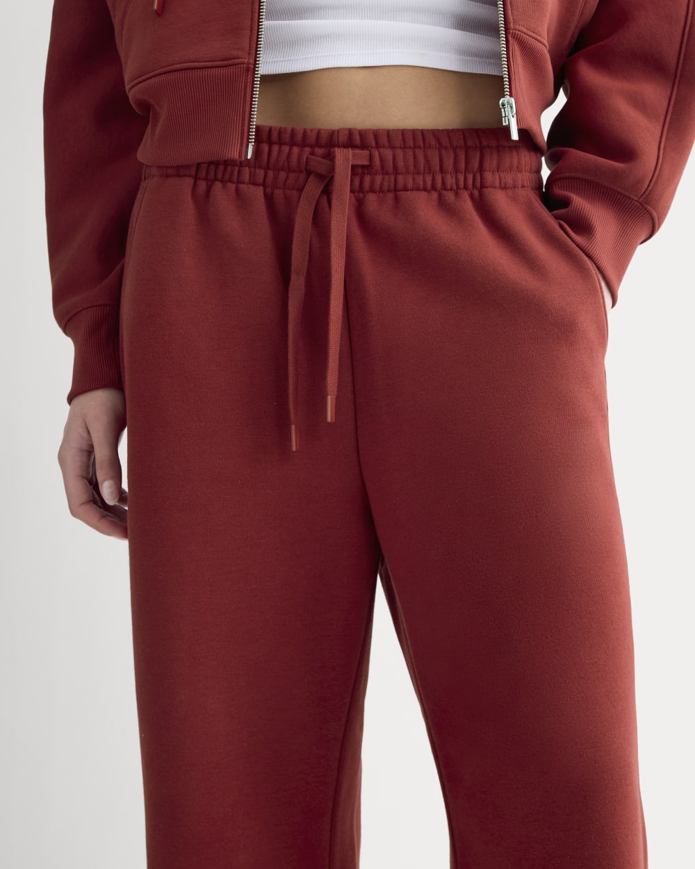 Luxe Fleece Barrel Sweatpant | Merlot