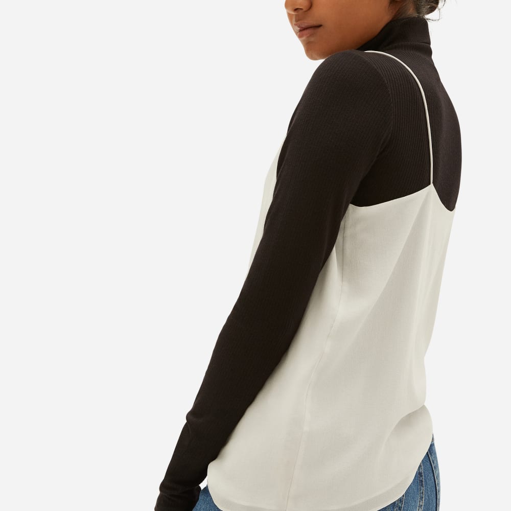 The Washable Clean Silk Cami | Grey White