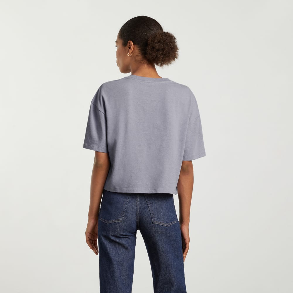 The Vintage Henley Hemp Tee | Lilac Grey