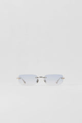 ALO Wire Frame Sunglasses - Chrome/Blue Gradient