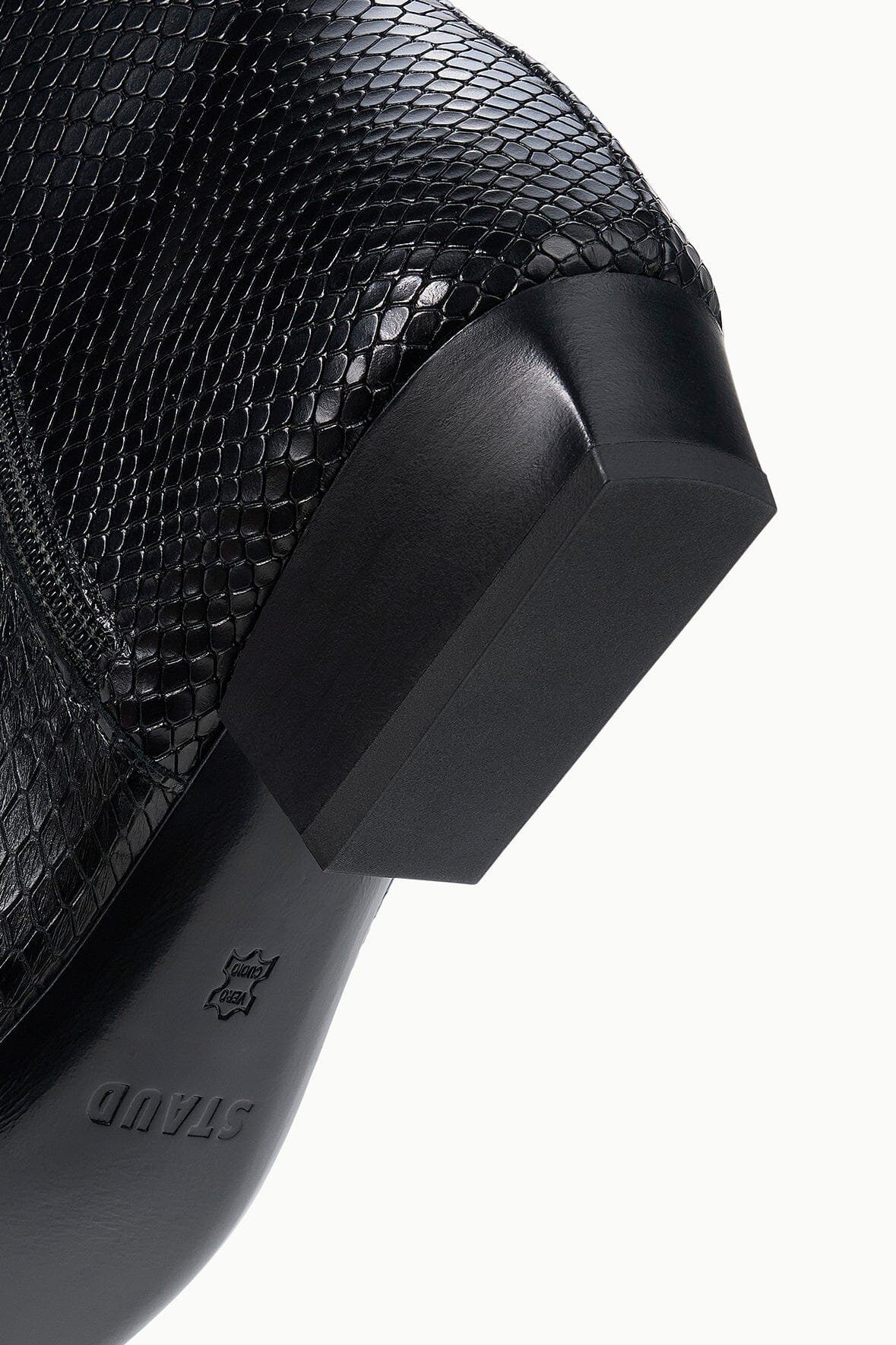 Wally Flat Ankle Boot | Black Snake
