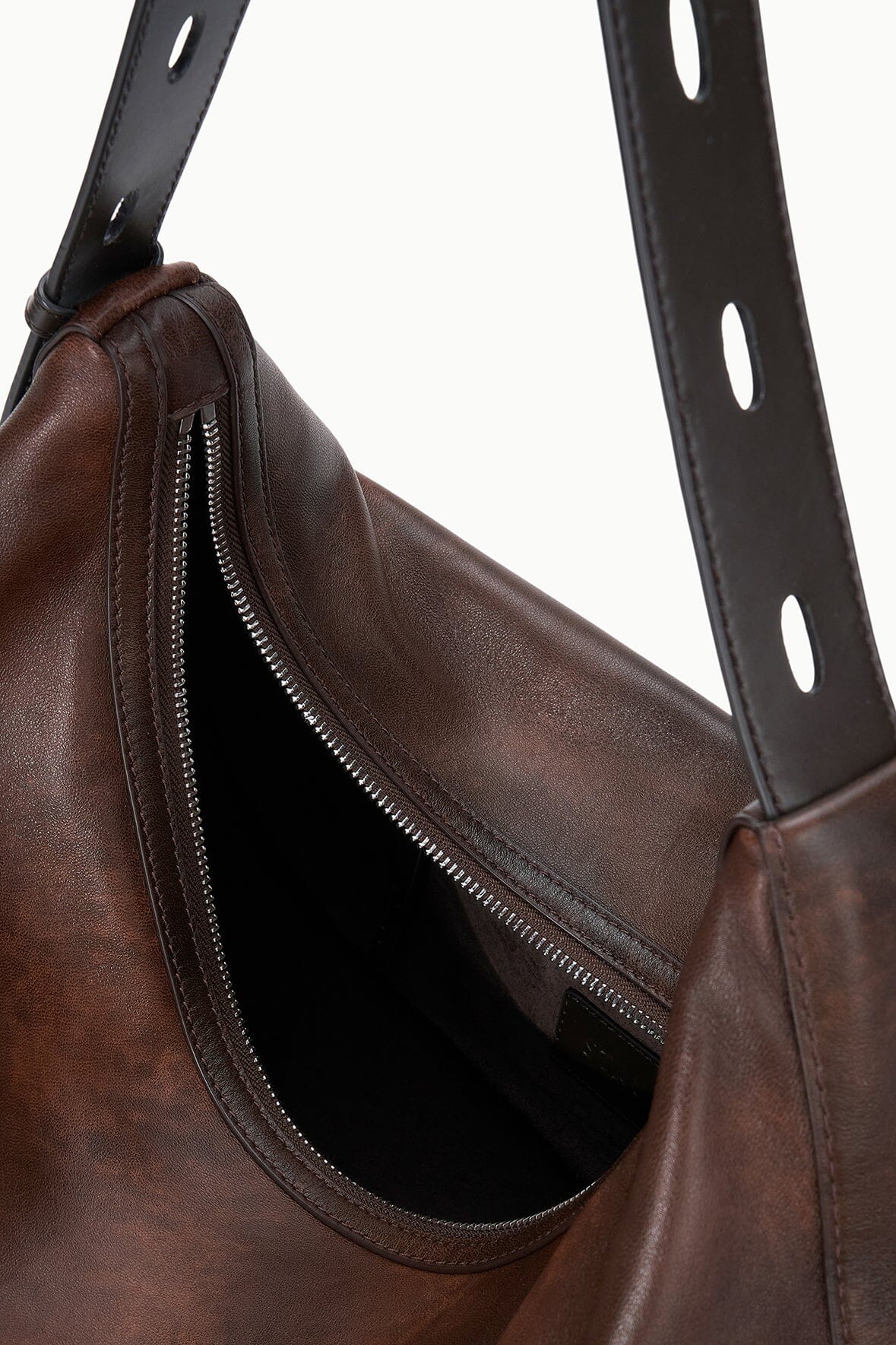 Levi Hobo Bag | Espresso Distressed