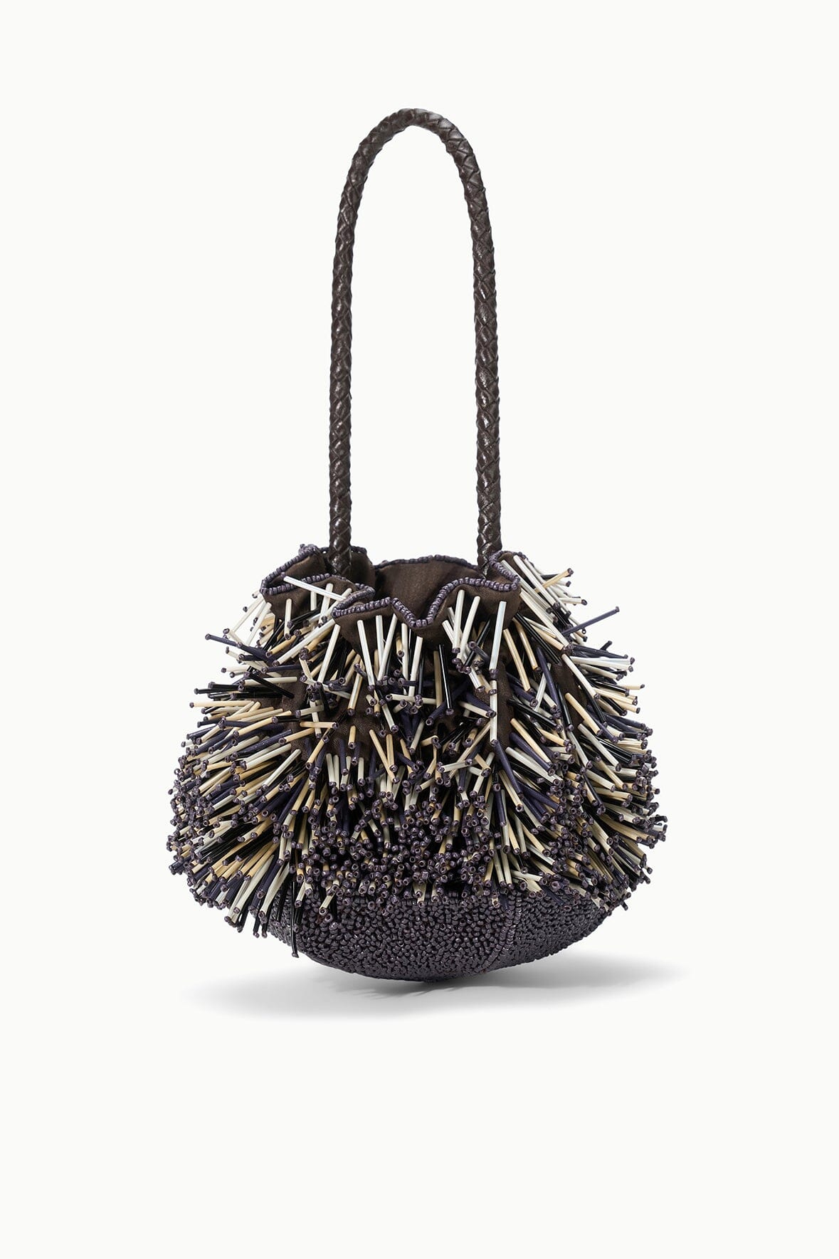 Porcupine Bag | Black Beaded Multi