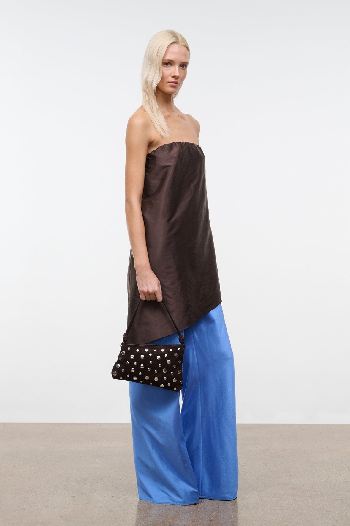 Dani Mini Shoulder Bag | Espresso Studs