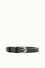 Slim Moon Buckle Belt - 13mm | Espresso Snake